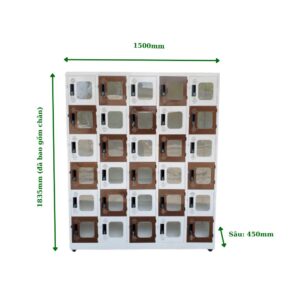 TỦ LOCKER SẮT 30 NGĂN MICA
