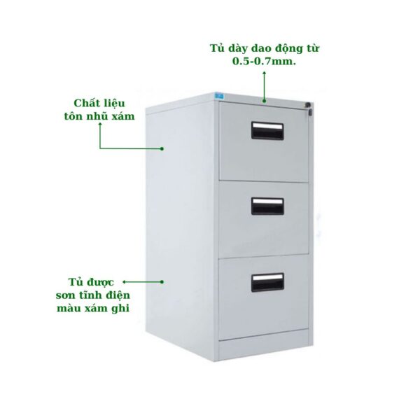 TỦ HỘC KÉO SẮT 3 NGĂN