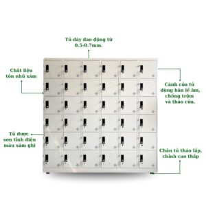 TỦ LOCKER SẮT 36 NGĂN