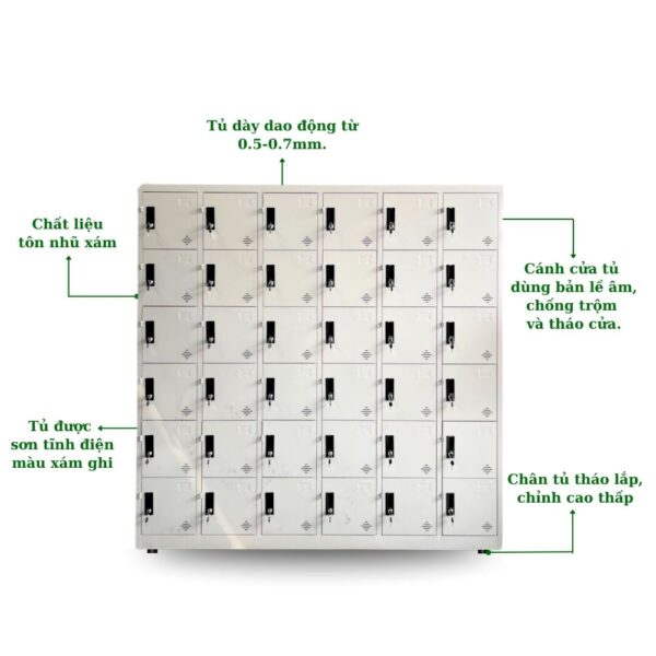 TỦ LOCKER SẮT 36 NGĂN