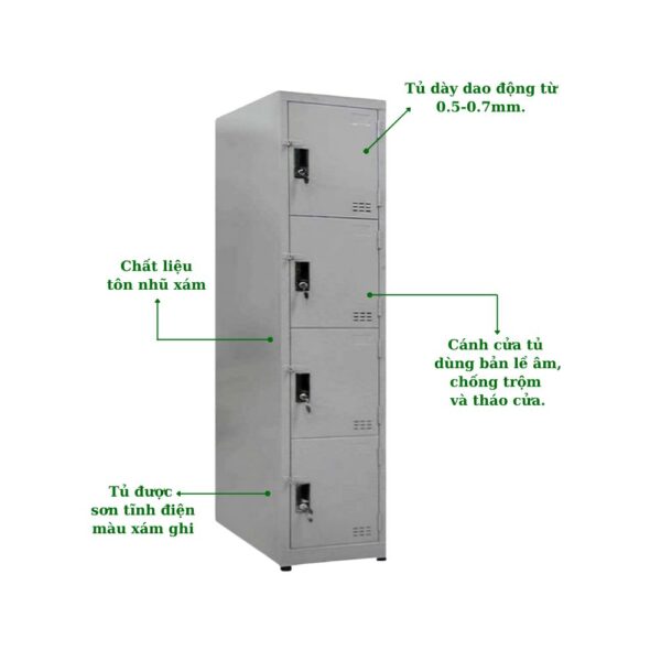 TỦ LOCKER 4 NGĂN - Ảnh 2