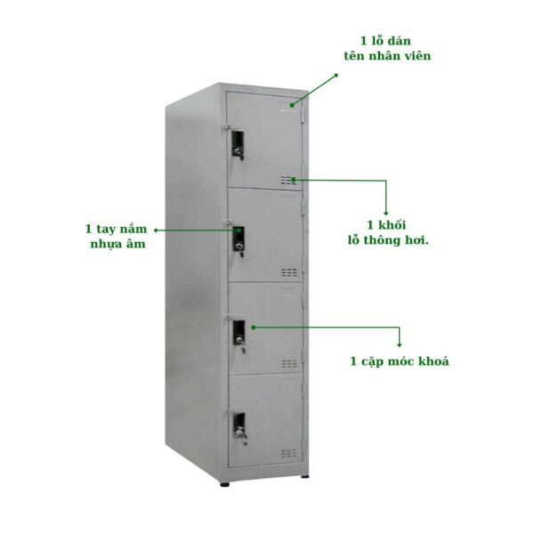 TỦ LOCKER 4 NGĂN - Ảnh 3