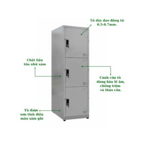 TỦ LOCKER SẮT 3 NGĂN