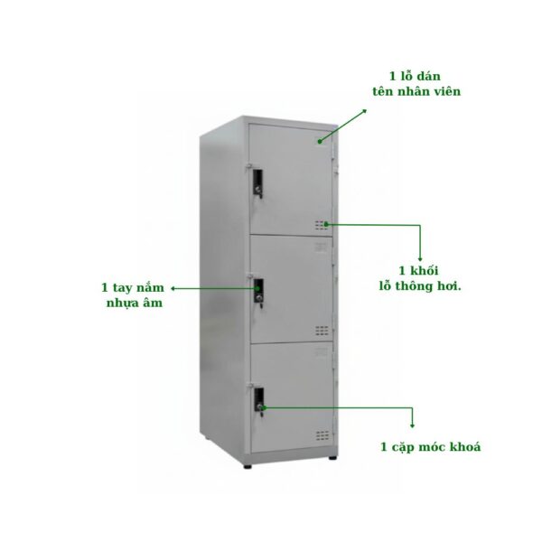 TỦ LOCKER SẮT 3 NGĂN