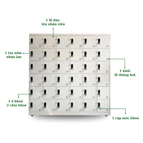 TỦ LOCKER SẮT 36 NGĂN