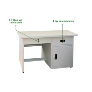 BÀN SẮT 2 HỘC KÉO 1 CÁNH MỞ