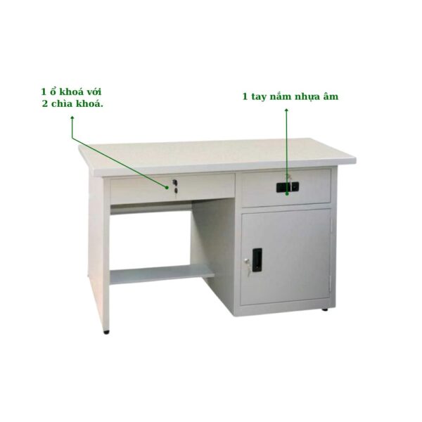 BÀN SẮT 2 HỘC KÉO 1 CÁNH MỞ