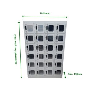 TỦ LOCKER SẮT 24 NGĂN MICA