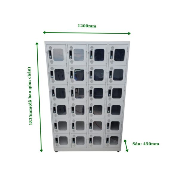 TỦ LOCKER SẮT 24 NGĂN MICA