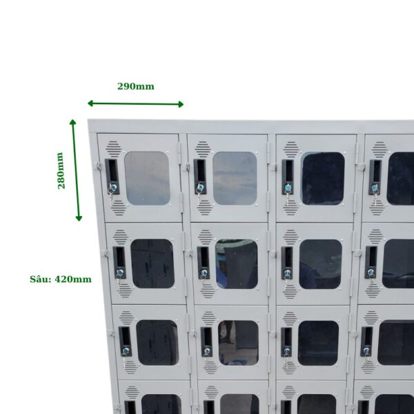 TỦ LOCKER SẮT 24 NGĂN MICA