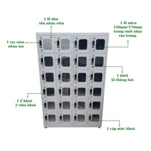 TỦ LOCKER SẮT 24 NGĂN MICA