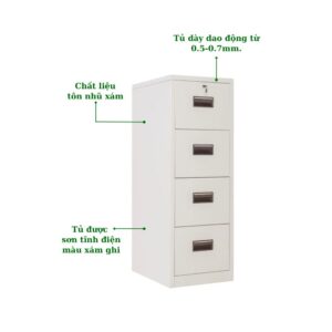 Tủ Hộc Kéo Sắt 4 Ngăn