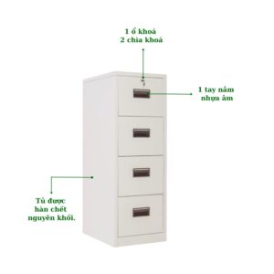 Tủ Hộc Kéo Sắt 4 Ngăn
