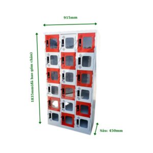 TỦ LOCKER SẮT 18 NGĂN MICA