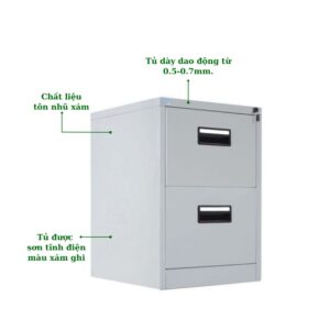 TỦ HỘC KÉO SẮT 2 NGĂN