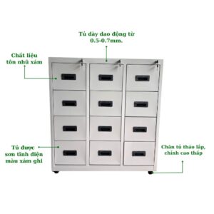 TỦ HỘC KÉO SẮT 12 NGĂN