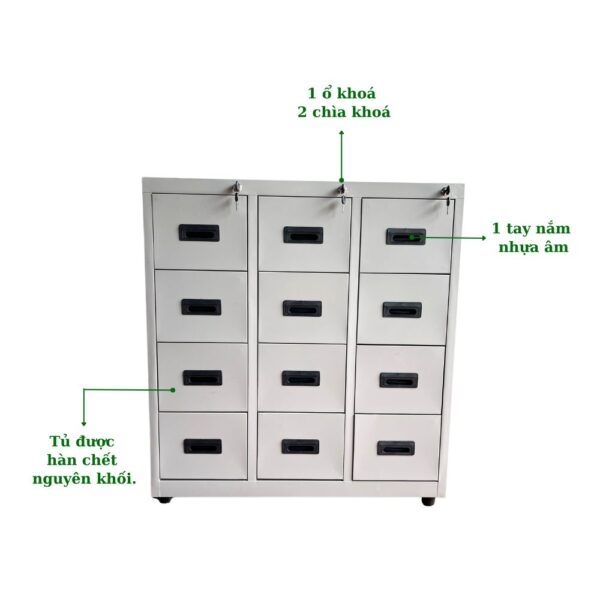 TỦ HỘC KÉO SẮT 12 NGĂN