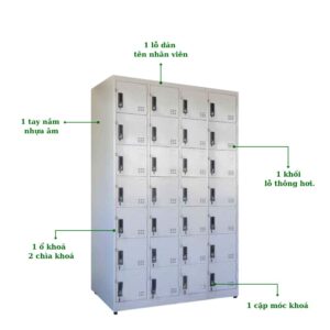 TỦ LOCKER SẮT 28 NGĂN