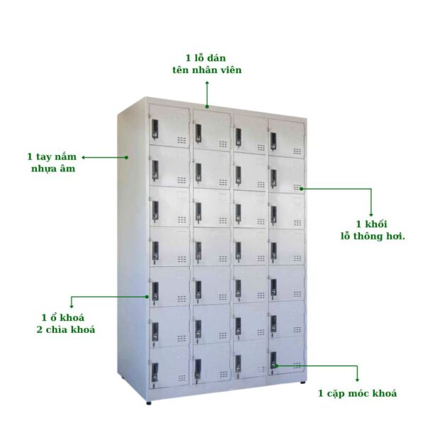 TỦ LOCKER SẮT 28 NGĂN