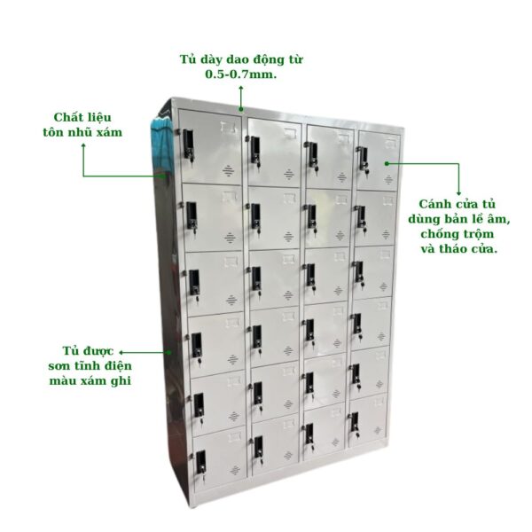 TỦ LOCKER SĂT 24 NGĂN