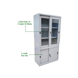 TỦ SẮT 2 CÁNH LÙA KÍNH 2 CÁNH LÙA TÔN
