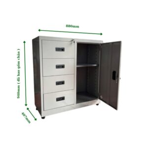 TỦ HỘC KÉO SẮT 4 NGĂN, 1 CÁNH MỞ