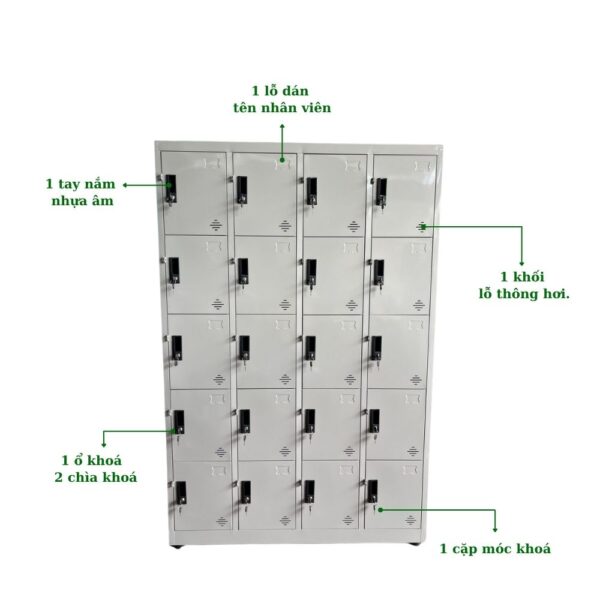 TỦ LOCKER SẮT 20 NGĂN