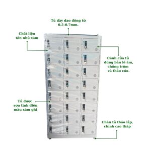TỦ LOCKER SẮT 24 NGĂN