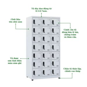 TỦ LOCKER SẮT 21 NGĂN