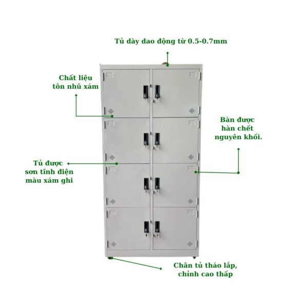 TỦ SẮT ĐỰNG HỒ SƠ 8 CÁNH