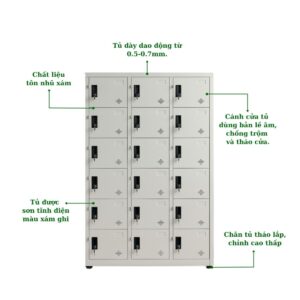TỦ LOCKER SẮT 18 NGĂN