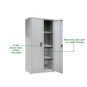 TỦ SẮT 2 CÁNH TÔN MỞ