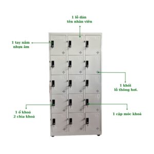 TỦ LOCKER SẮT 15 NGĂN