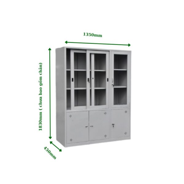 TỦ SẮT 2 CÁNH KÍNH LÙA 1 CÁNH KÍNH MỞ 3 CÁNH TÔN MỞ