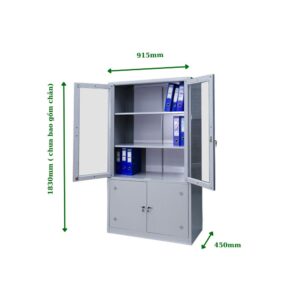 TỦ SẮT 2 CÁNH KÍNH MỞ, 2 CÁNH TÔN MỞ