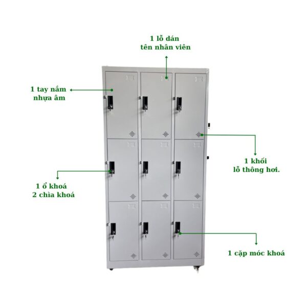 TỦ LOCKER 9 NGĂN