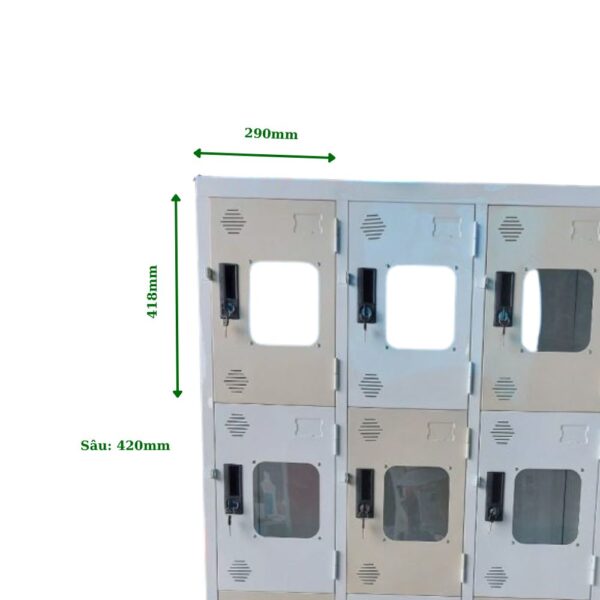TỦ LOCKER SẮT 12 NGĂN MICA