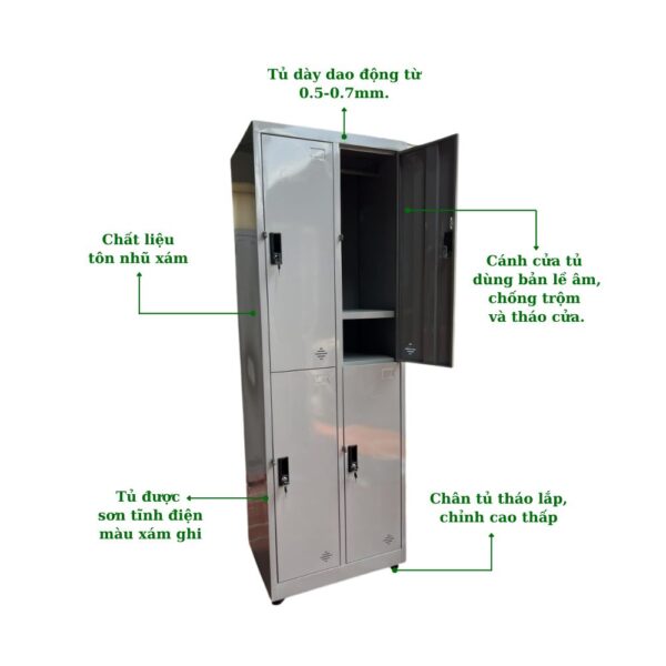 TỦ LOCKER SẮT 4 NGĂN