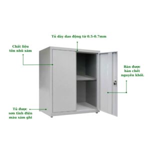 TỦ HỒ SƠ THẤP 2 CÁNH SẮT