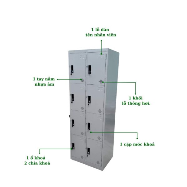 TỦ LOCKER SẮT 8 NGĂN