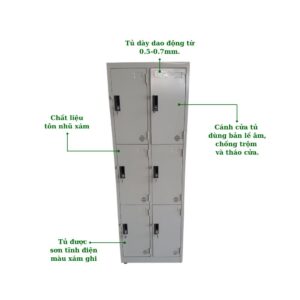 TỦ LOCKER SẮT 6 NGĂN