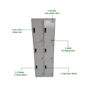 TỦ LOCKER SẮT 6 NGĂN