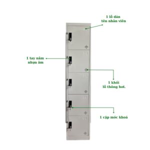 TỦ LOCKER SẮT 5 NGĂN