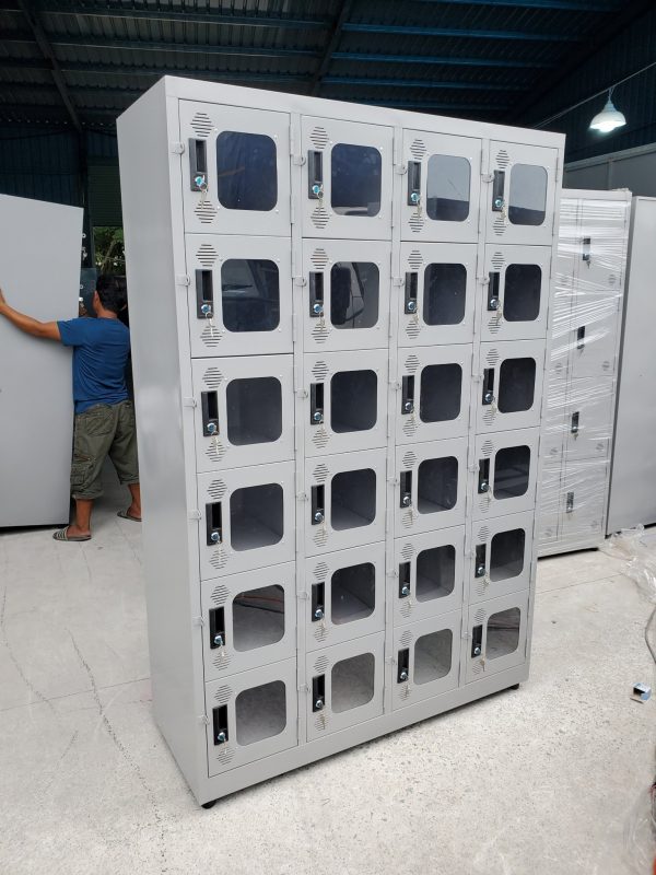 TỦ LOCKER SẮT 24 NGĂN MICA