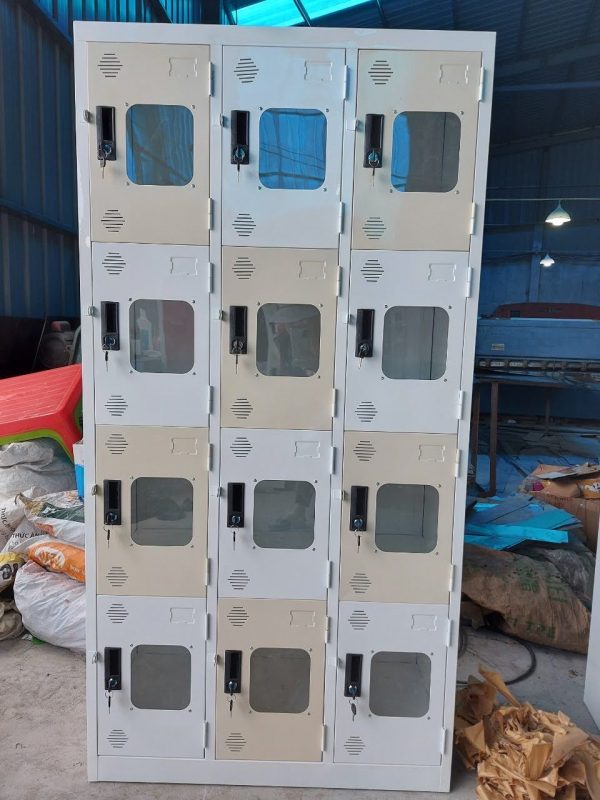 TỦ LOCKER SẮT 12 NGĂN MICA