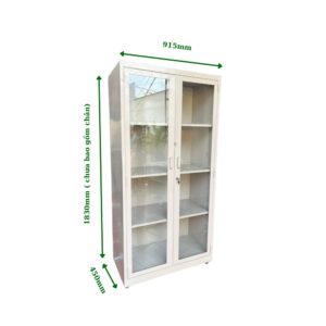 TỦ SẮT 2 CÁNH KÍNH MỞ