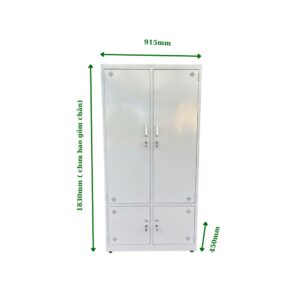 TỦ SẮT 4 CÁNH TÔN MỞ