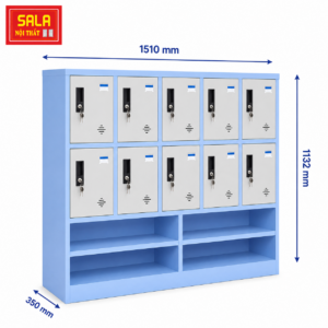 TỦ LOCKER 12 NGĂN ĐỂ ĐỒ CHO HỌC SINH