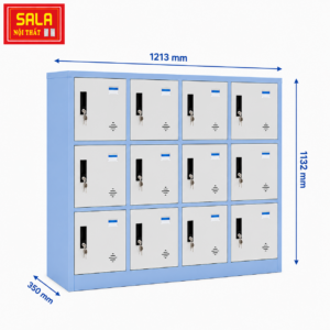 TỦ LOCKER 12 NGĂN ĐỂ ĐỒ CHO HỌC SINH