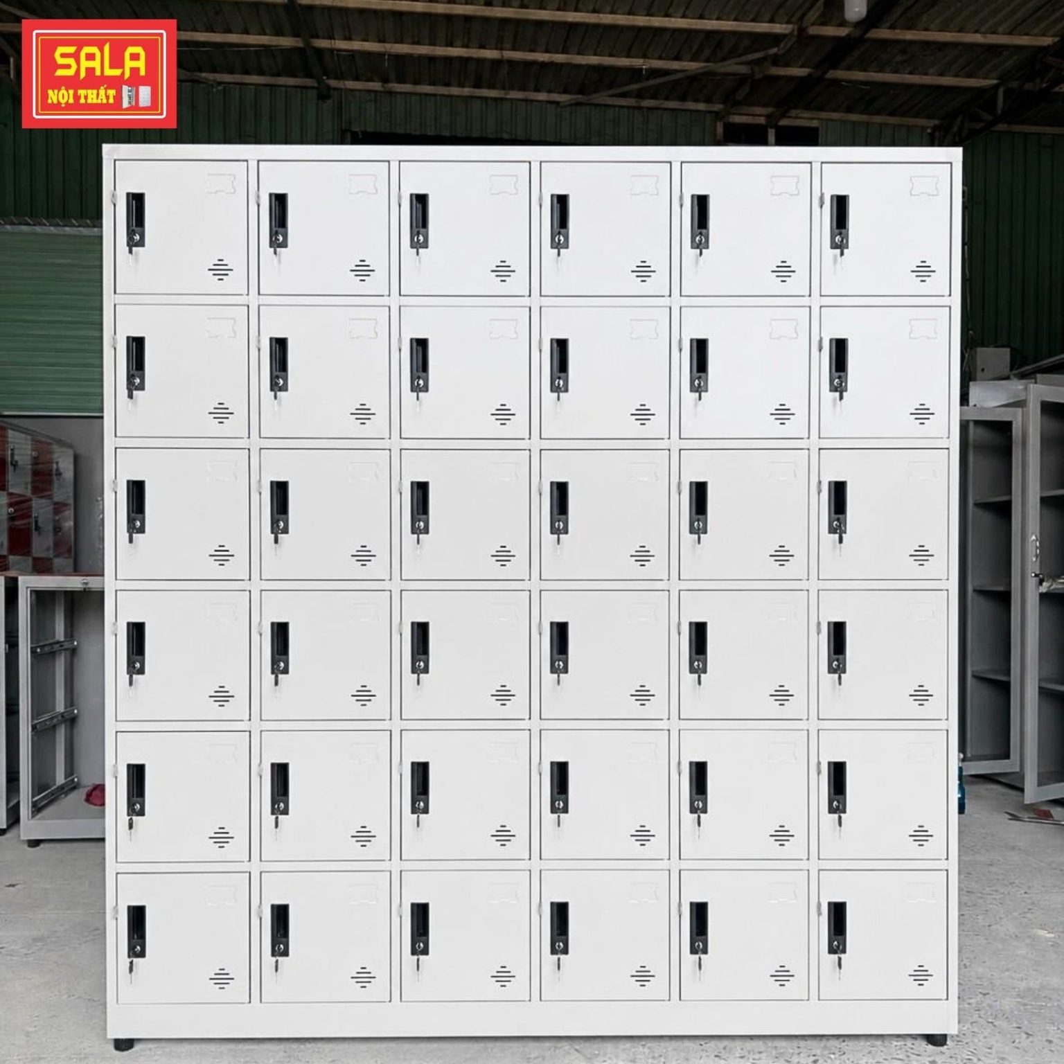 TỦ LOCKER 36 NGĂN CỘT NỔI